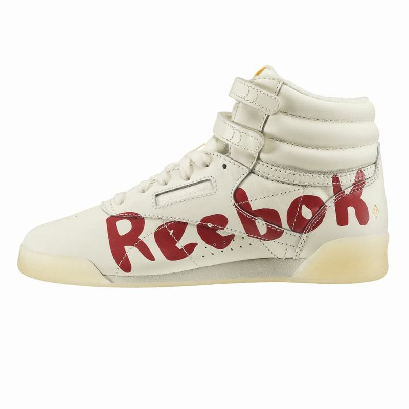 Reebok Freestyle Hi Tao Graphic Tenisky Chlapcenske - Biele/Červené QY3805CK